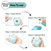 Papa Pawsome Shampoo Bath Silicone Brush for Dogs and Cats (Blue)