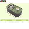 Skatrs Water Fountain with Food Bowl & Adapter for Dogs and Cats (Green) Both-Bowls & Feeders Skatrs