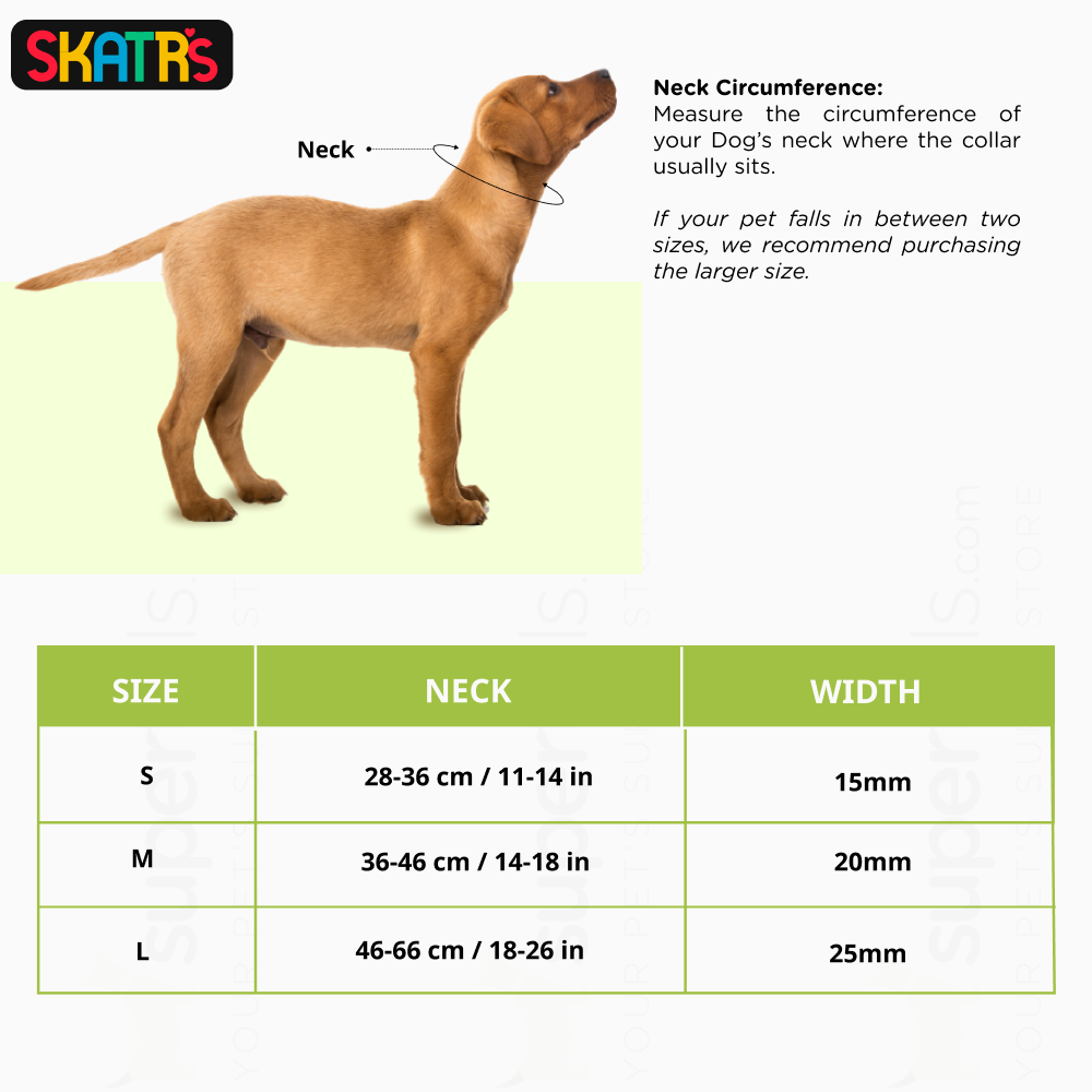 SKATRS Premium Adjustable Collar for Dogs (Red)