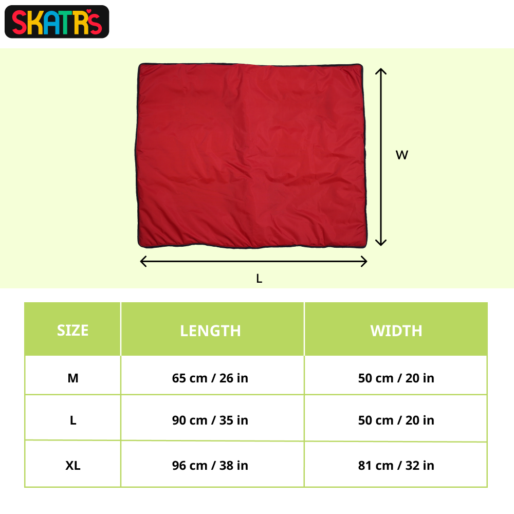 Skatrs Cooling Mat for Dogs (Red) Dogs-Bedding, Mats & Travel Supplies Skatrs