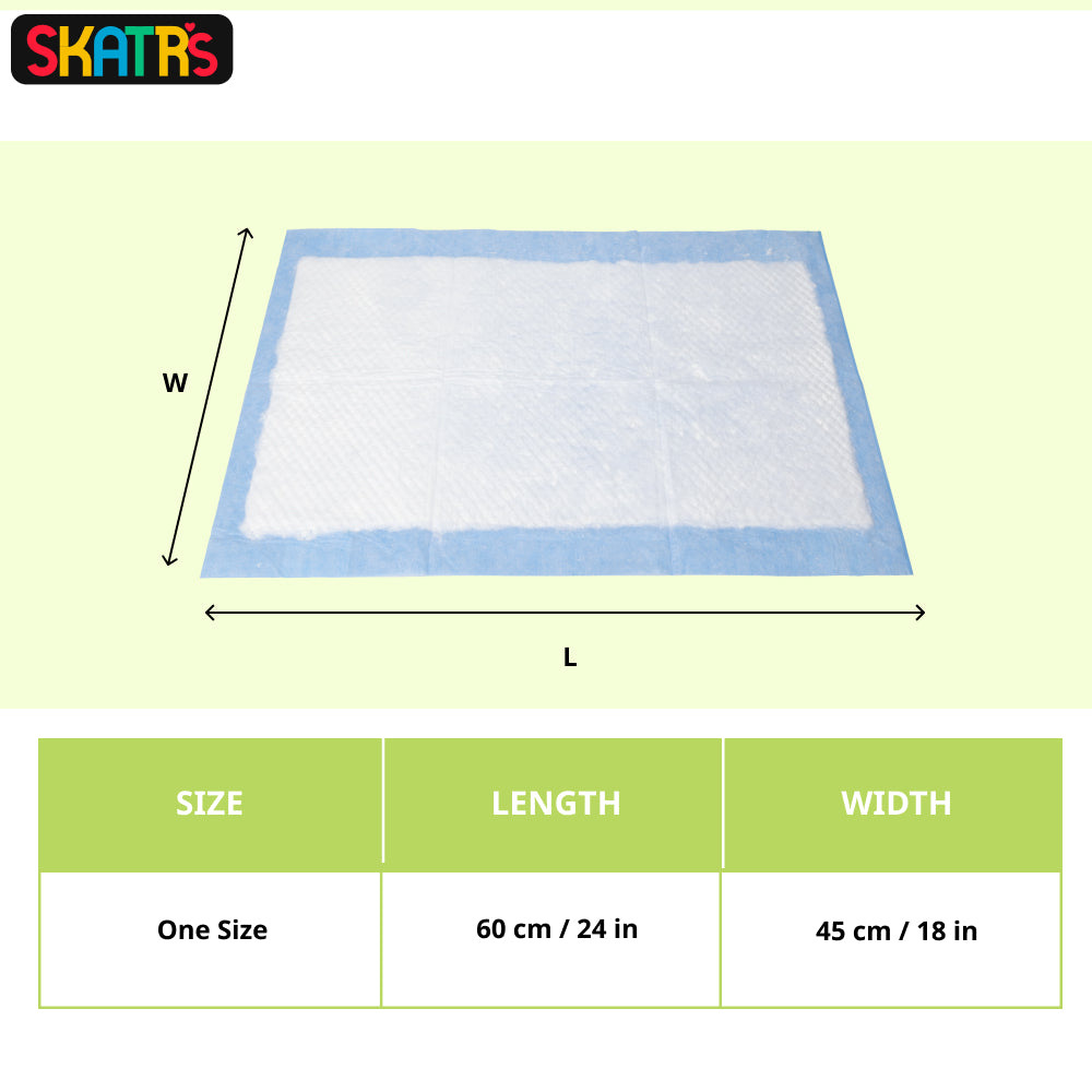 Skatrs Training Pee Pads for Dogs and Cats (45x60cm) Both-Health & Wellness Skatrs