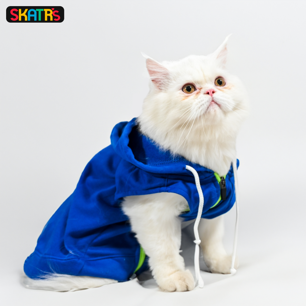 SKATRS Hoodie with Pockets for Dog and Cats (Blue)