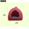Skatrs Cozy House for Cats, Kittens and Small Dogs (Red and Teal Blue) Cats-Bedding, Mats & Travel Supplies Skatrs
