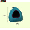 Skatrs Cozy House for Cats, Kittens and Small Dogs (Teal Blue and Purple) Cats-Bedding, Mats & Travel Supplies Skatrs