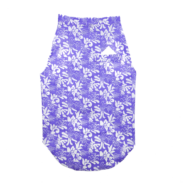 Skatrs Cotton Shirt for Dogs and Cats (Lavender and White)