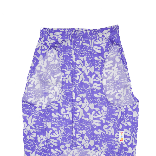 Skatrs Cotton Shirt for Dogs and Cats (Lavender and White)