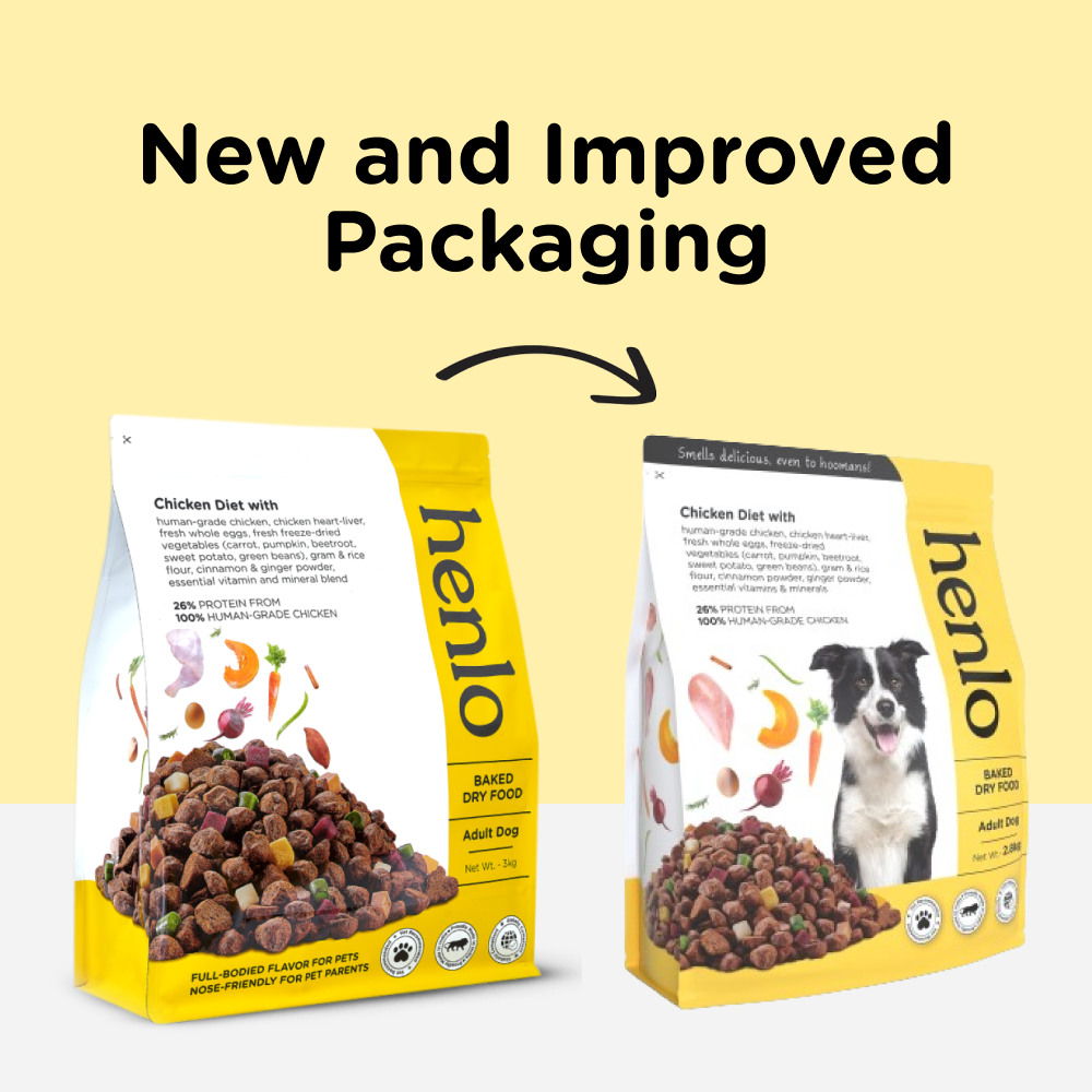 Henlo Chicken & Vegetable Baked Dry Food | 100% human grade ingredients