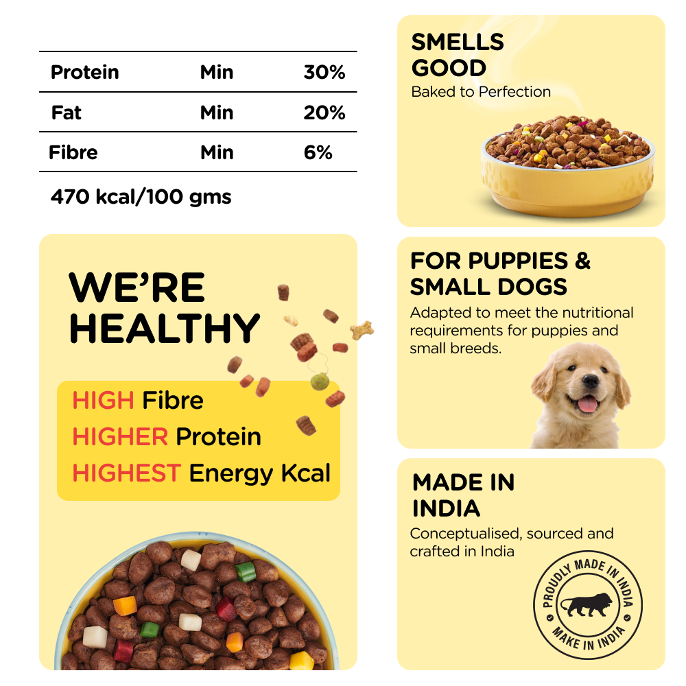 Henlo Chicken & Vegetable Baked Dry Food | 100% human grade ingredients