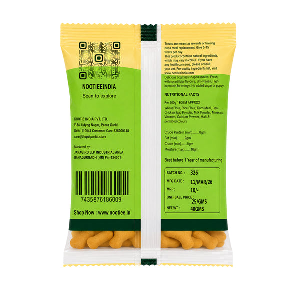 Nootie Chicken & Peanut Butter Flavour Biscuits Adult Dog Treats