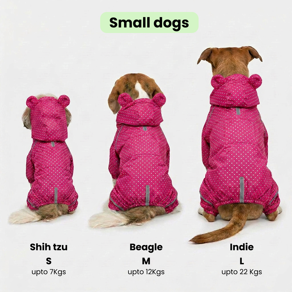 Skatrs RainFlex Raincoat for Dogs (Pink) Dogs-Clothing & Accessories Skatrs