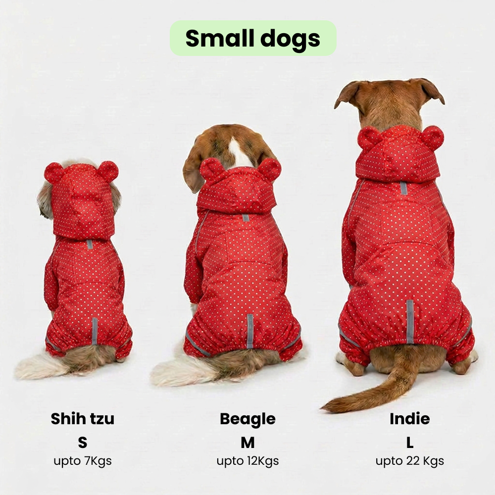 Skatrs Rain Ranger Raincoat for Dogs (Red) Dogs-Clothing & Accessories Skatrs