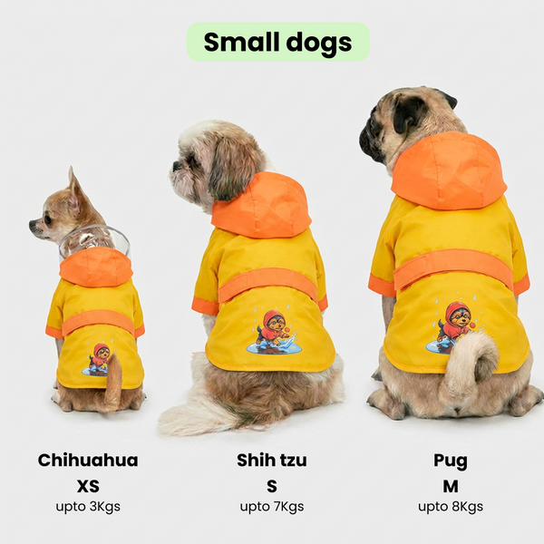 Thunder Dog Raincoat for Dogs (Yellow Orange)