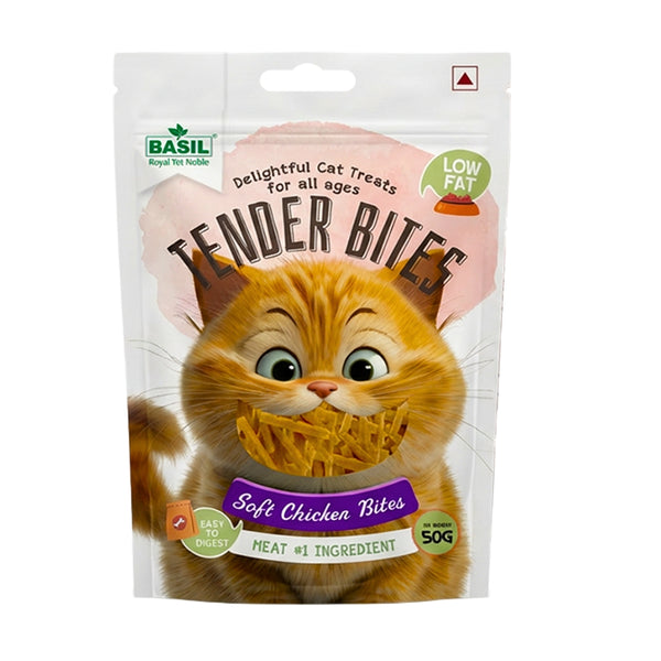 Basil Tender Bites Soft Chicken Cat Treats
