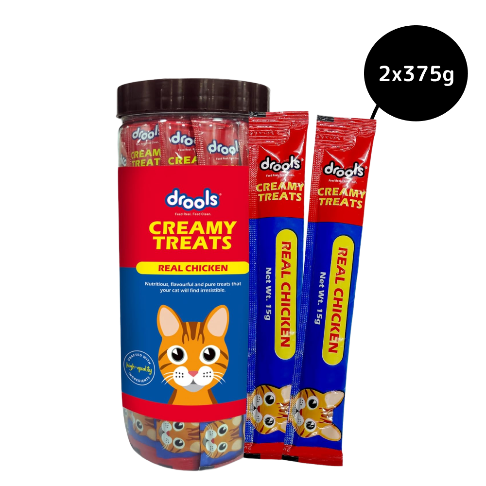 Drools Real Chicken Creamy Cat Treats Cats-Treats & Others Drools 2x375g(50pcs)