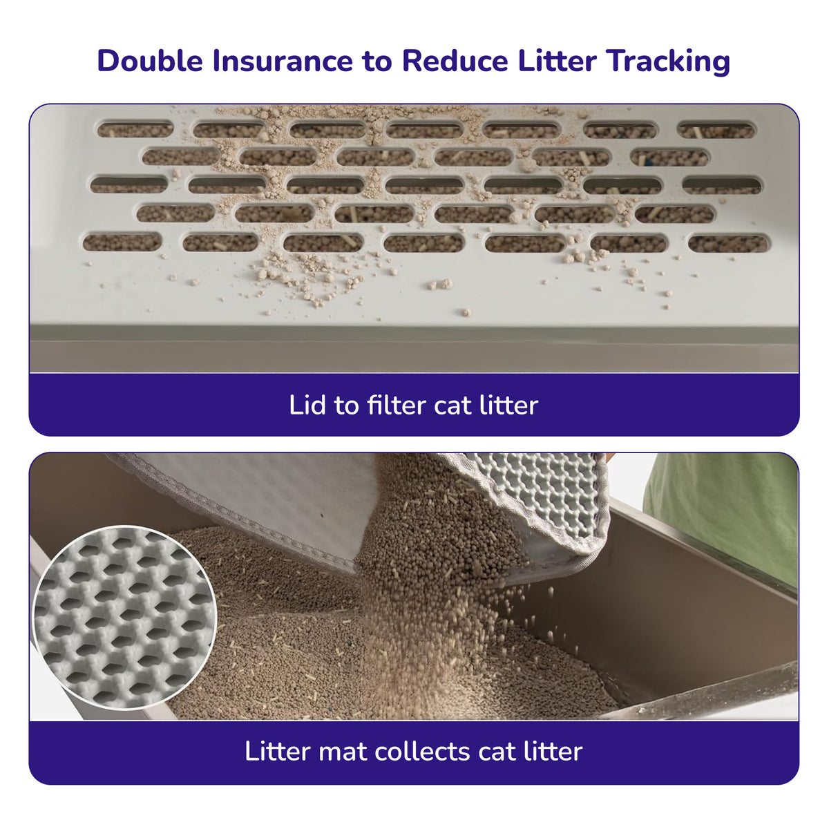 Petverse Stainless Steel Side Opening Litter Box for Cats (Grey) Litter Supplies Petverse Dropship