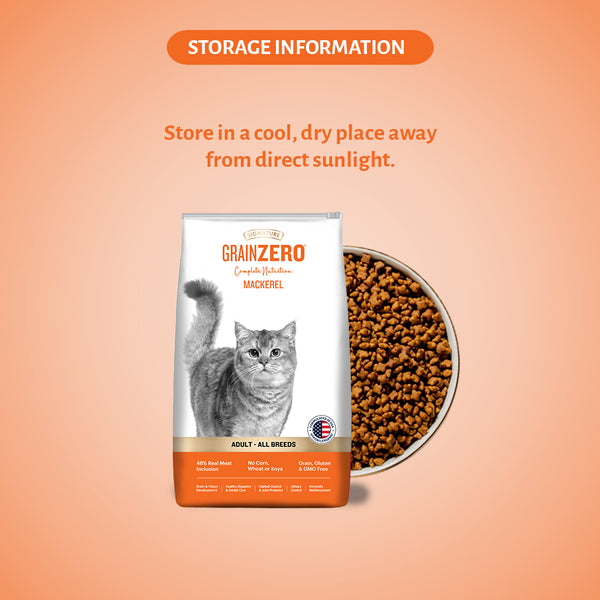 Signature Grain Zero Mackerel Adult Cat Dry Food For All Breed