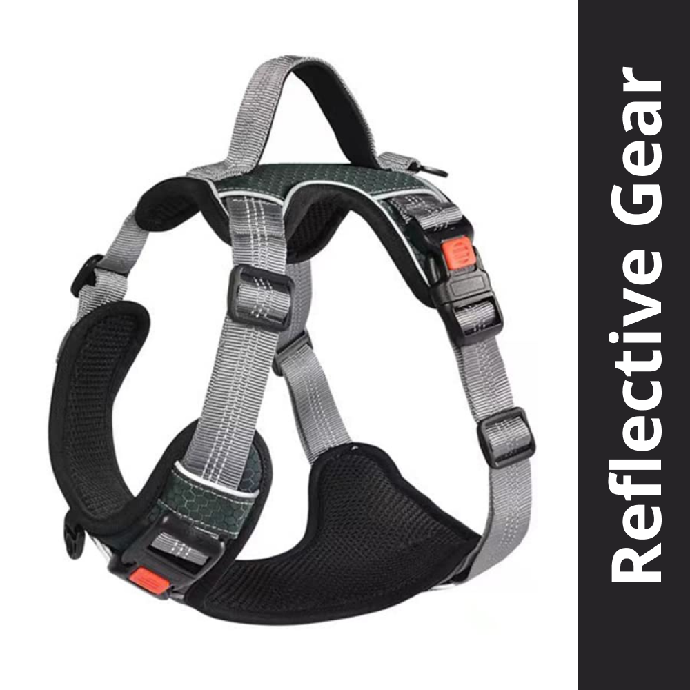 Pet Vogue No Pull Reflective Harness for Dogs (Black) Dogs-Collar, Leashes, harnesses Pet Vogue L:27-32in Chest