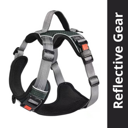 Pet Vogue No Pull Reflective Harness for Dogs (Black)