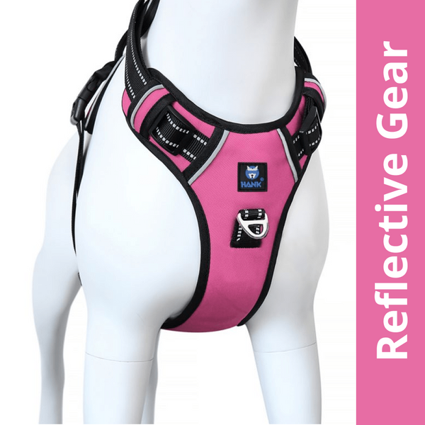 Hank 3M Reflective Harness for Puller Dogs (Pink)