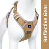 Hank 3M Reflective Harness for Puller Dogs (Grey/Kaki) Dogs-Collar, Leashes, harnesses Hank M:22-27in Chest
