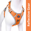 Hank 3M Reflective Harness for Puller Dogs (Grey/Orange) Dogs-Collar, Leashes, harnesses Hank XL:32-42in Chest