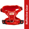 Kibbo Reflective Vest Harness with Dual Lock Buckle for Dogs (Red) Dogs-Collar, Leashes, harnesses Kibbo Dropship M:24-29in Girth