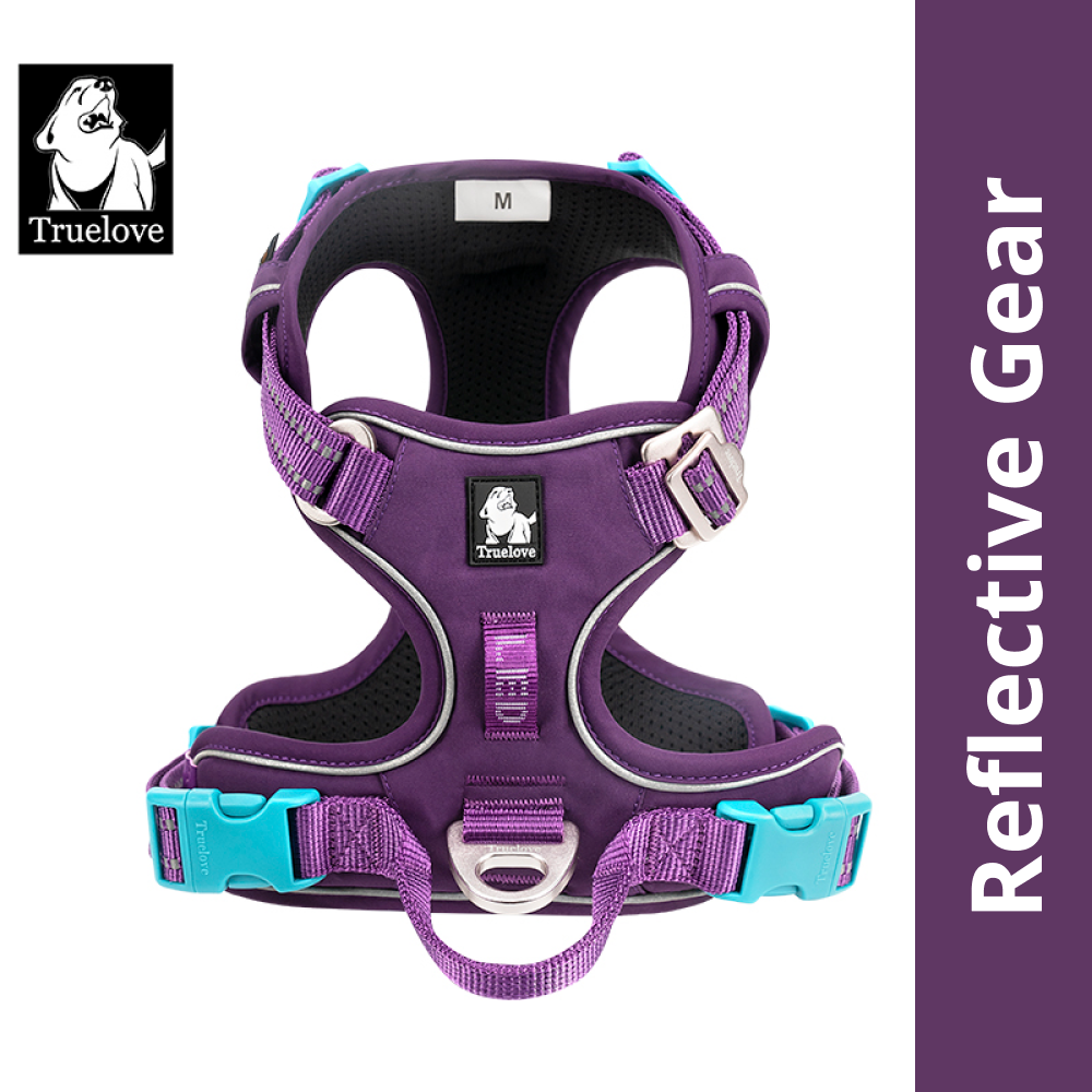 Truelove No Pull Cordura Harness with 3M Reflective Material for Dogs (Purple) Dogs-Collar, Leashes, harnesses True Love XS:13-17in Girth