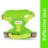 Kibbo Reflective Vest Harness with Dual Lock Buckle for Dogs (Parrot Green) Dogs-Collar, Leashes, harnesses Kibbo S:21-24in Girth