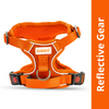 Kibbo Reflective Vest Harness with Dual Lock Buckle for Dogs (Orange) Dogs-Collar, Leashes, harnesses Kibbo S:21-24in Girth