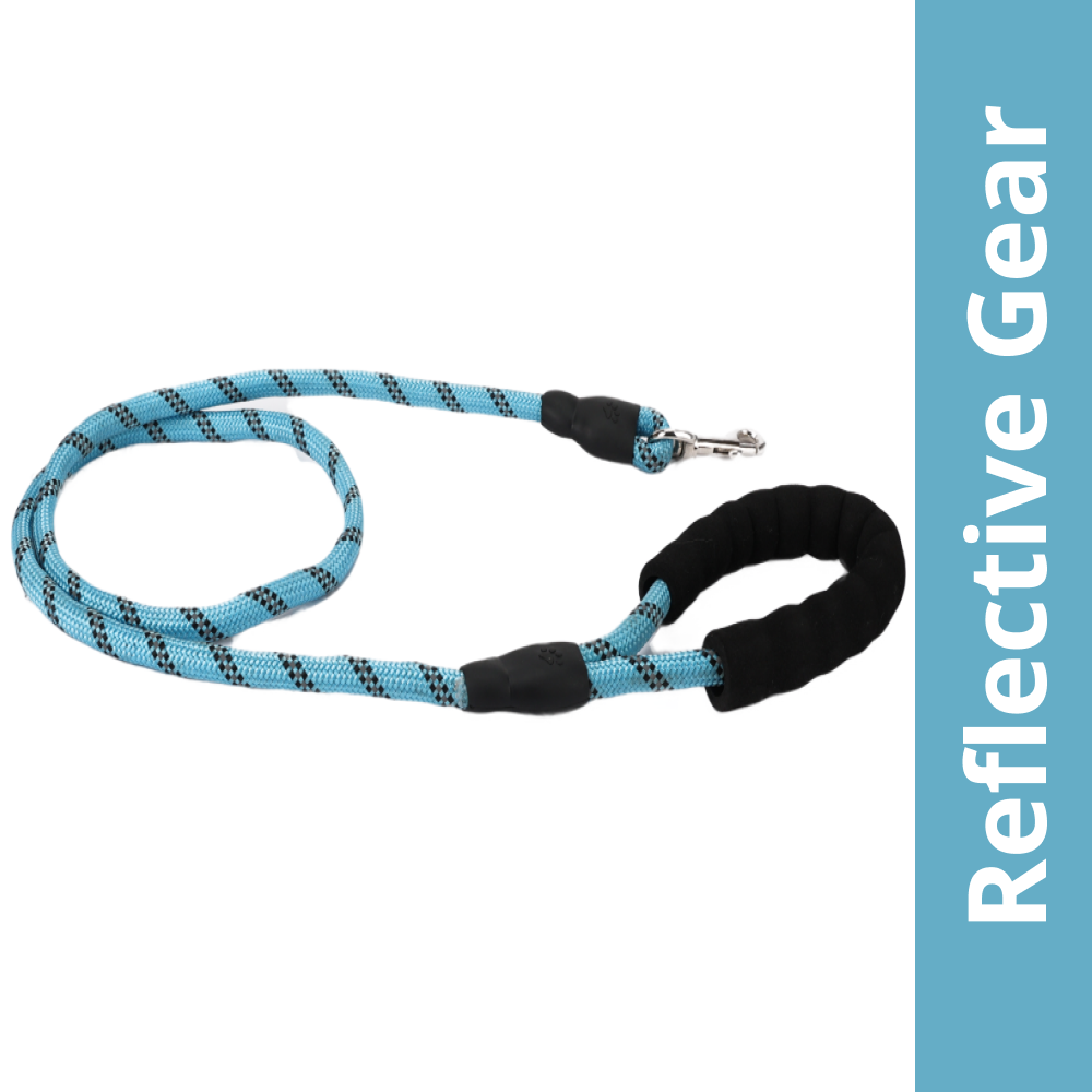 Skatrs Reflective Nylon Rope Leash for Dogs (Sky Blue) Both-Collar, Leashes, harnesses Skatrs 12mm