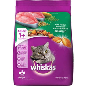 Whiskas Chicken Gravy Adult Cat Wet Food and Tuna Flavour Adult Cat Dry Food Combo