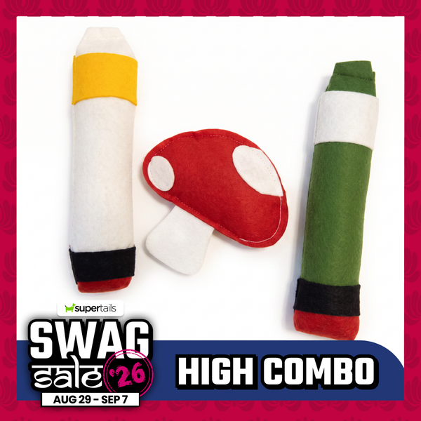 Skatrs Cig, Joint and Magic Mushroom Catnip Toys Combo for Cats