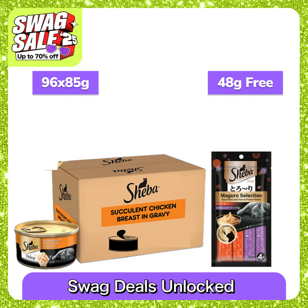 Sheba Tuna Fillet & Whole Prawns in Gravy Premium Cat Wet Food