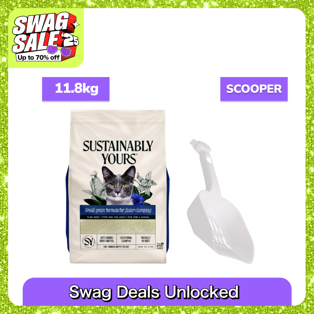 Sustainably Yours Multi Cat Plus Unscented Small Granules Cat Litter Cats-Litter Sustainably Yours 11.8kg+Skatrs Scooper