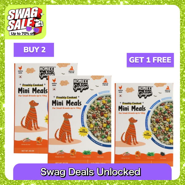 Homiee & Ginger Mini Meals Chicken & Barley Fresh Food for Dogs (Buy 2 Get 1 Free)