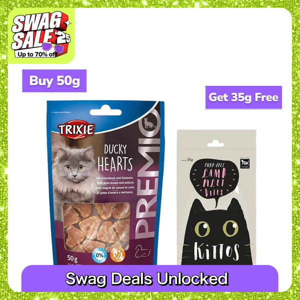 Trixie Premio Ducky Hearts & Kittos Purr fect Lamb Filet Bites Cat Treats