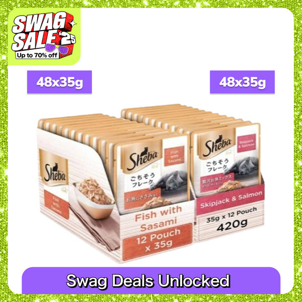 Sheba Fish with Sasami and Skipjack & Salmon Fish Mix Cat Wet Food Combo