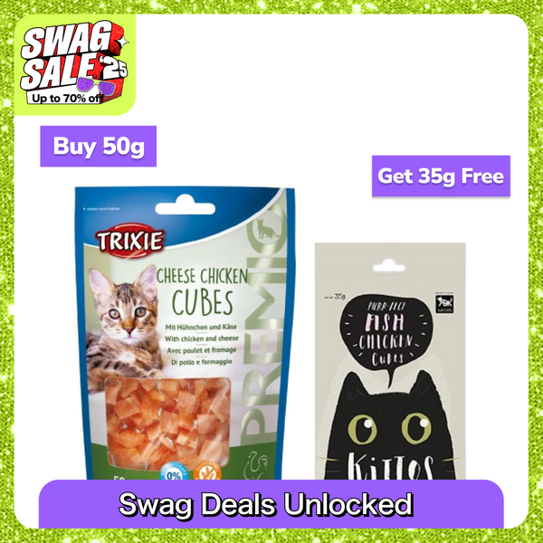Trixie Premio Cheese Chicken & Kittos Purr fect Fish Chicken Cubes Cat Treats