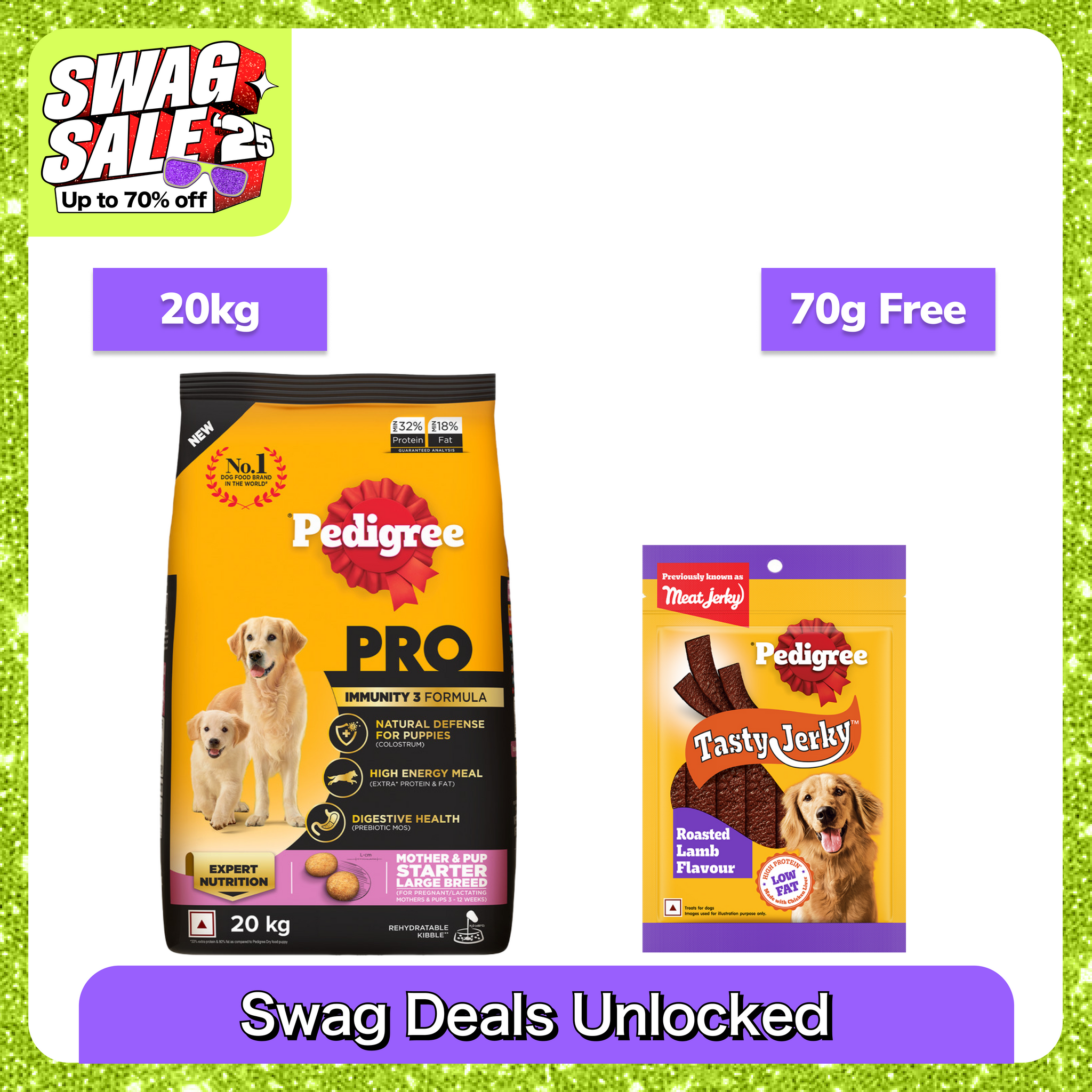 Pedigree PRO Expert Nutrition Lactating/Pregnant Mother & Puppy Starter(3 to 12 Weeks) Large Breed Dog Dry Food