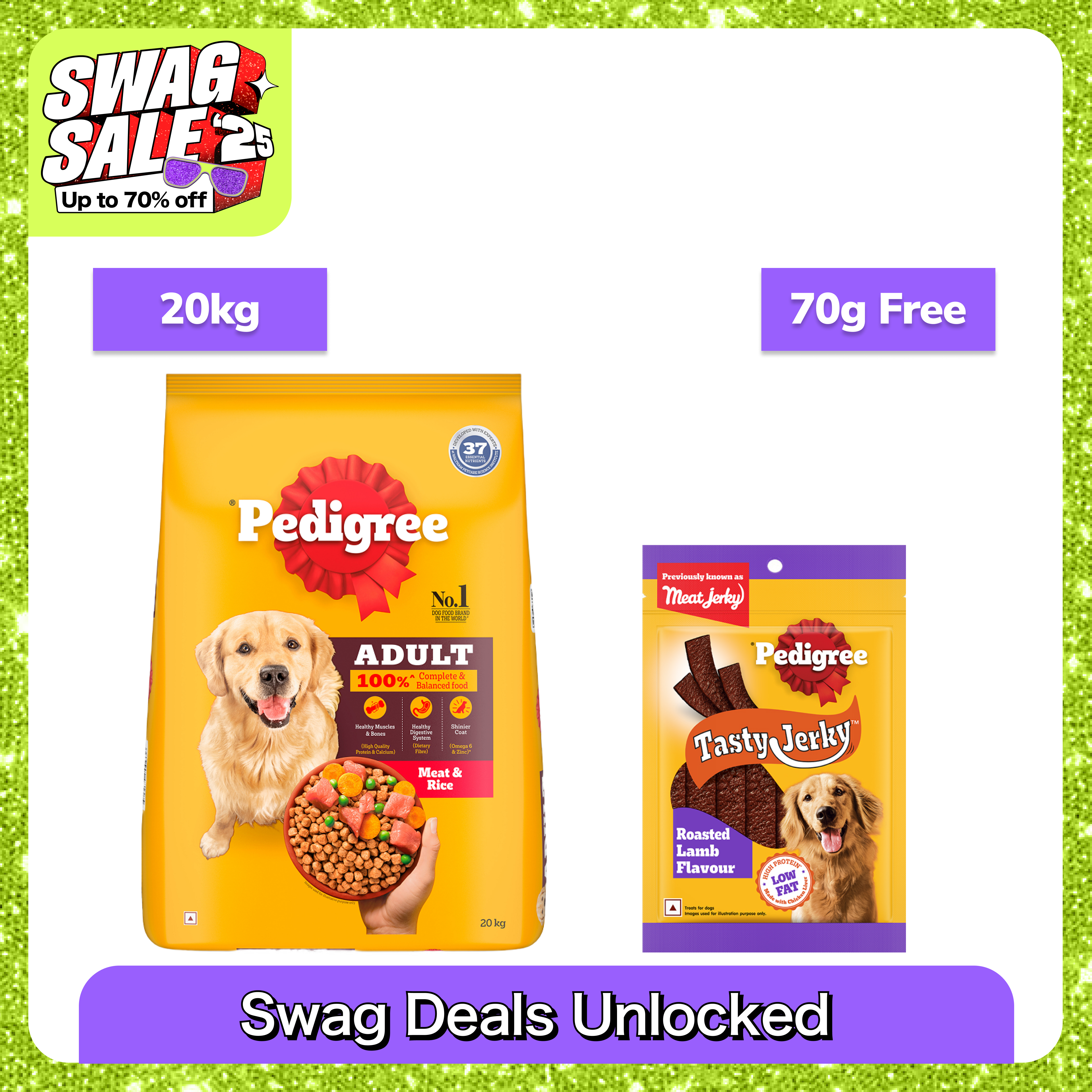Pedigree Meat & Rice Adult Dog Dry Food