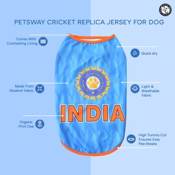 Pets Way Champions Trophy Jersey for Dogs (Blue)