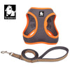 Truelove Mesh Harness & Leash Set for Cats & Small & Medium Dogs (Gray Orange) Both-Collar, Leashes, harnesses Truelove
