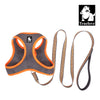 Truelove Mesh Harness & Leash Set for Cats & Small & Medium Dogs (Gray Orange) Both-Collar, Leashes, harnesses Truelove