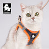 Truelove Mesh Harness & Leash Set for Cats & Small & Medium Dogs (Gray Orange) Both-Collar, Leashes, harnesses Truelove