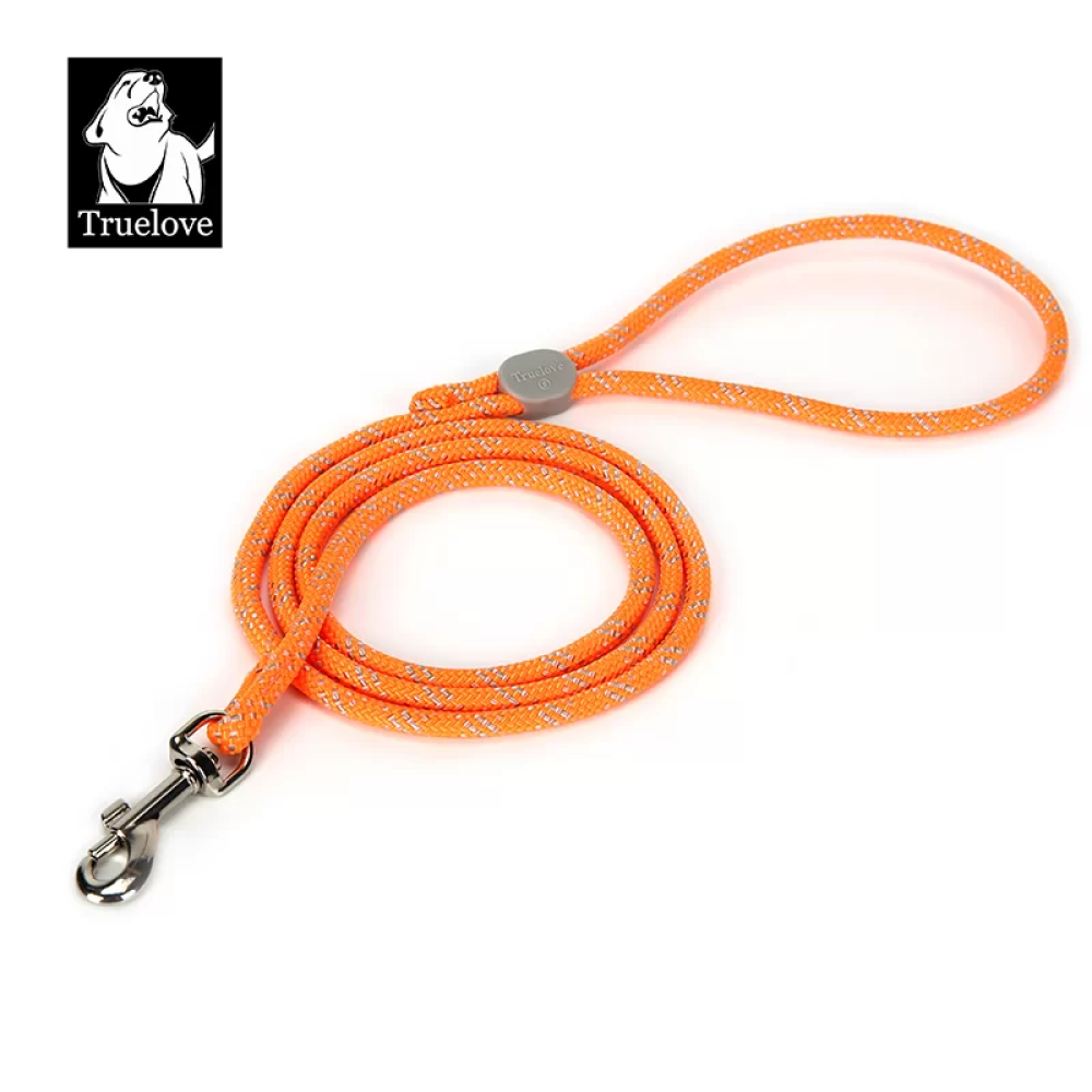 Truelove High Density Rope Webbing Leash for Dogs (Orange)
