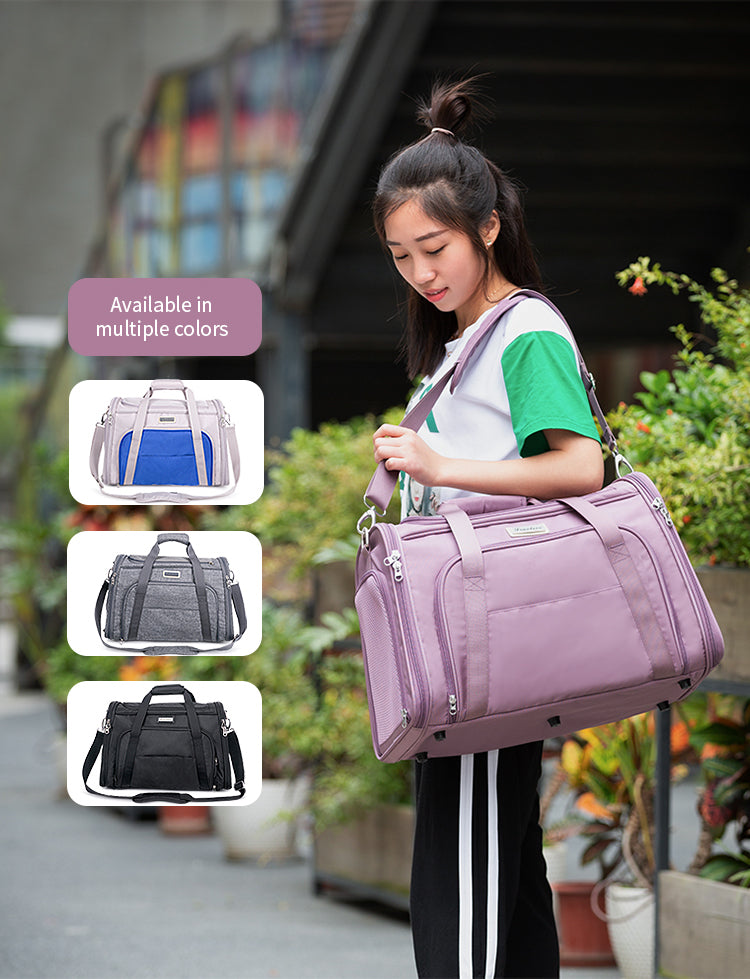 Truelove 1 Side Expandable Duffle Carrier for Dogs & Cats (Wistful Mauve) Both-Bedding, Mats & Travel Supplies Truelove