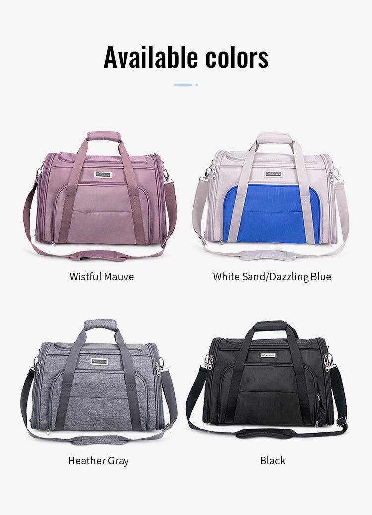 Truelove 1 Side Expandable Duffle Carrier for Dogs & Cats (Wistful Mauve) Both-Bedding, Mats & Travel Supplies Truelove