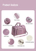 Truelove 1 Side Expandable Duffle Carrier for Dogs & Cats (Wistful Mauve) Both-Bedding, Mats & Travel Supplies Truelove