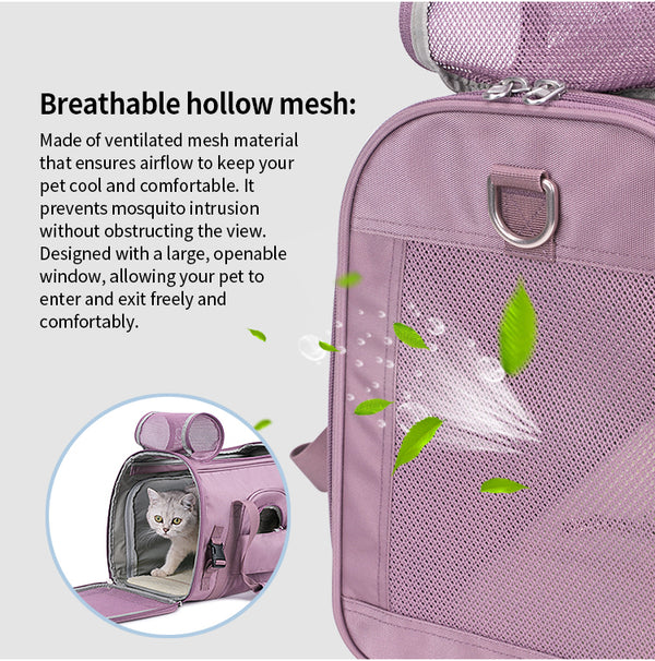 Truelove 1 Side Expandable Duffle Carrier for Dogs & Cats (Wistful Mauve)