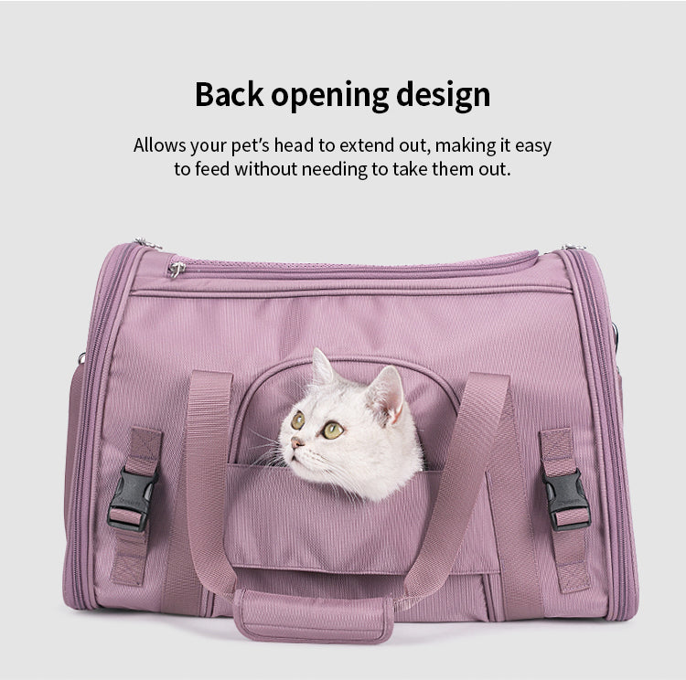 Truelove 1 Side Expandable Duffle Carrier for Dogs & Cats (Wistful Mauve) Both-Bedding, Mats & Travel Supplies Truelove